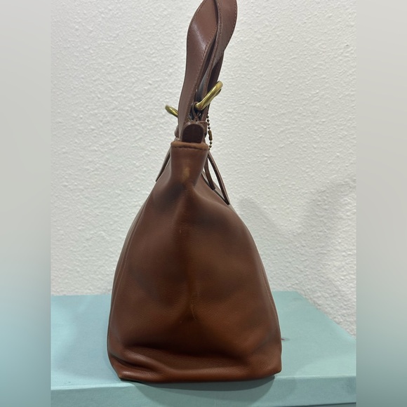 Vintage Coach British Tan Leather Waverly Tote Bag - Picture 4 of 12
